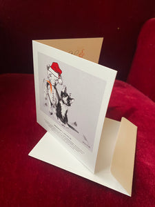 5 stycken julkort, inklusive kuvert, med motiv av konstnären Vagnelind